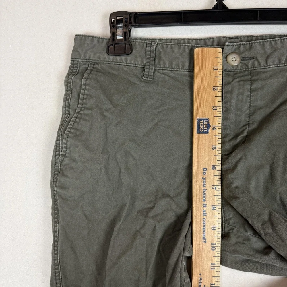 Khakis By Gap Pants Womens 8 Green Girlfriend Khaki Twill Stretch Relaxed Chino
